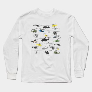 Multiple Helicopters Long Sleeve T-Shirt